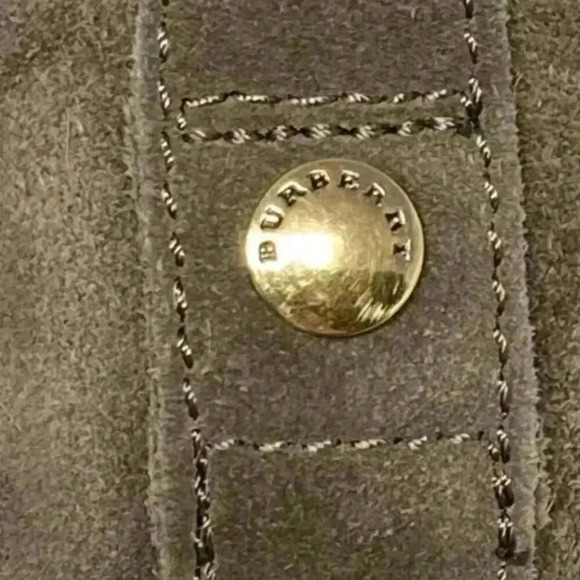 Burberry Chelsea Taupe Italian Suede Heeled Ankle Booties Size 8.5 - Picture 7 of 13